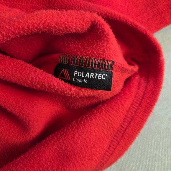 The North Face Men’s Red Polartec Classic Quarter Zip Fleece Pullover Size Large - Picture 11 of 14